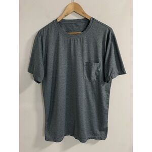 Vuori Tradewind T Shirt Performance Pocket Workout Gym Dark Gray Size L